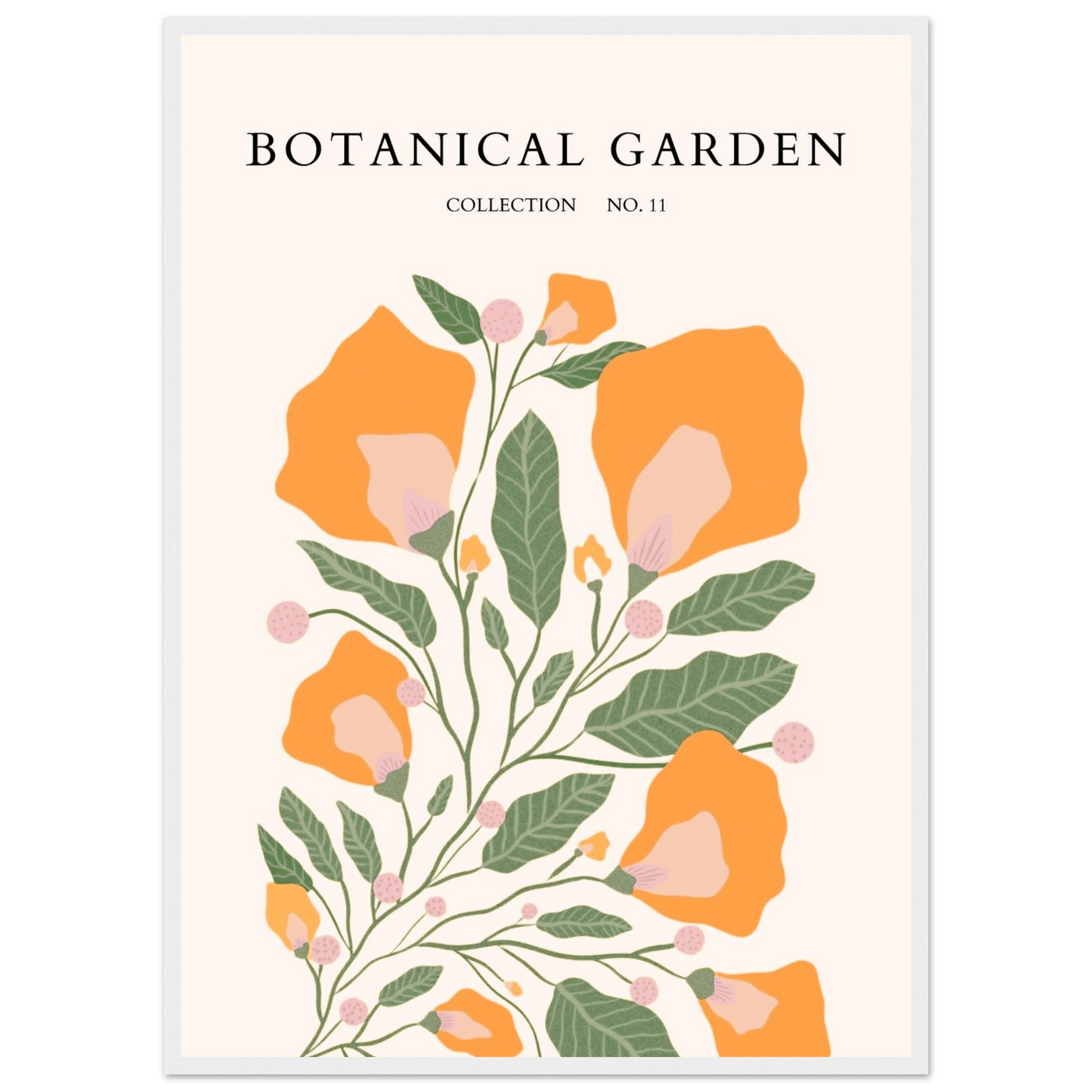 Botanical Garden Collection Framed Poster – Warm Floral Art Print | Ready-to-Hang in Various Sizes & Frame Styles - Vibrantwalls