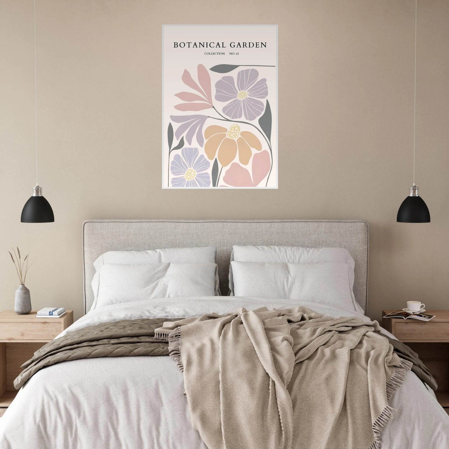 Botanical Garden Framed Posters – Soft Hues & Abstract Floral Prints | Ready-to-Hang Wall Art - Vibrantwalls