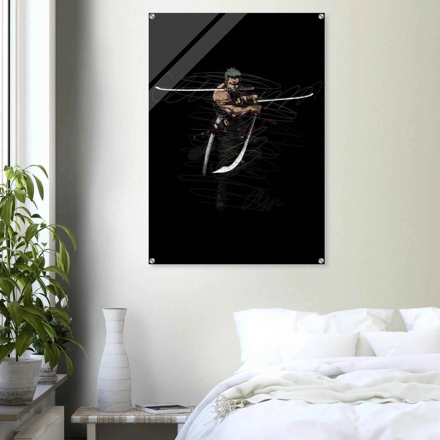 Roronoa Zoro Inspired Acrylic Print – Dynamic, Durable, Modern Anime Wall Art - Vibrantwalls