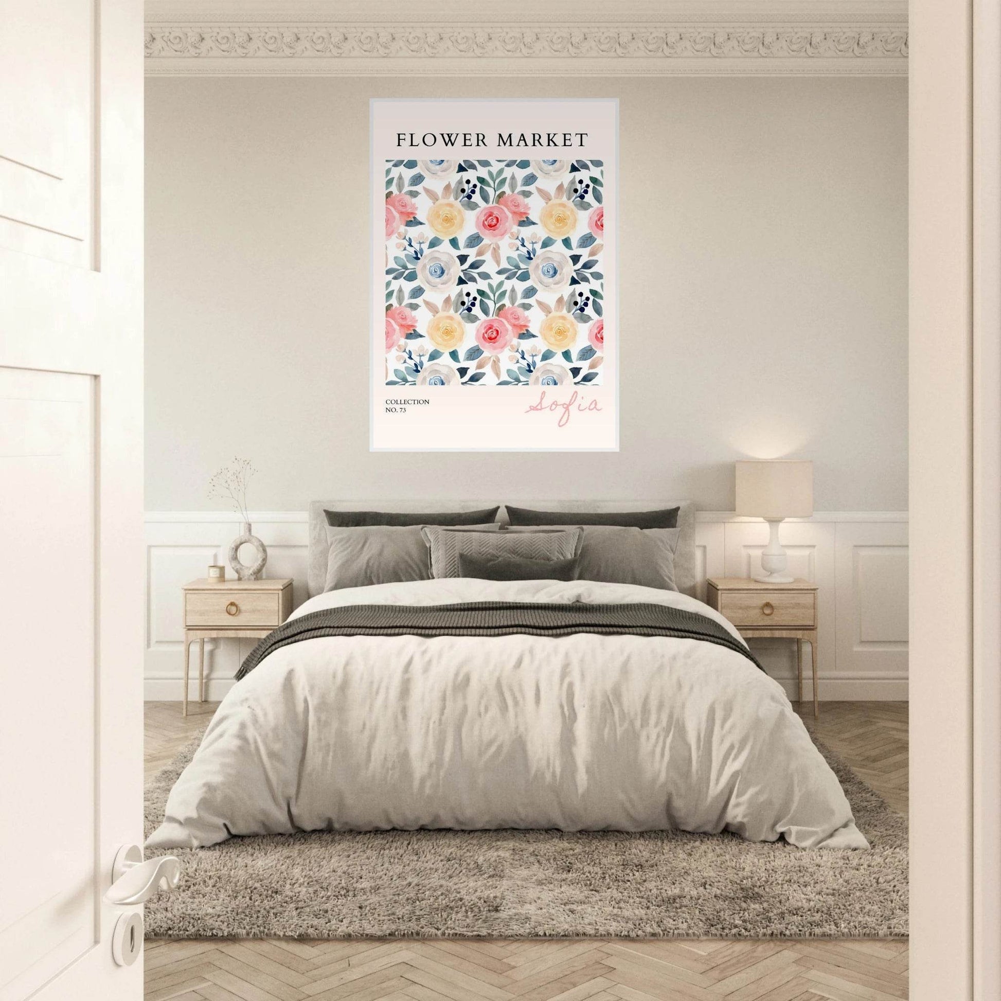 Watercolor Flower Market Framed Poster – Sofia Collection Floral Art Prints | Ready-to-Hang in Your Choice of Frame - Vibrantwalls