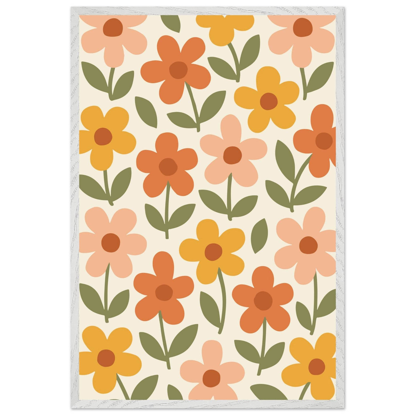 Retro Floral Dream - Vibrantwalls