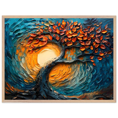 Palette Knife Tree of Life Framed - Vibrantwalls