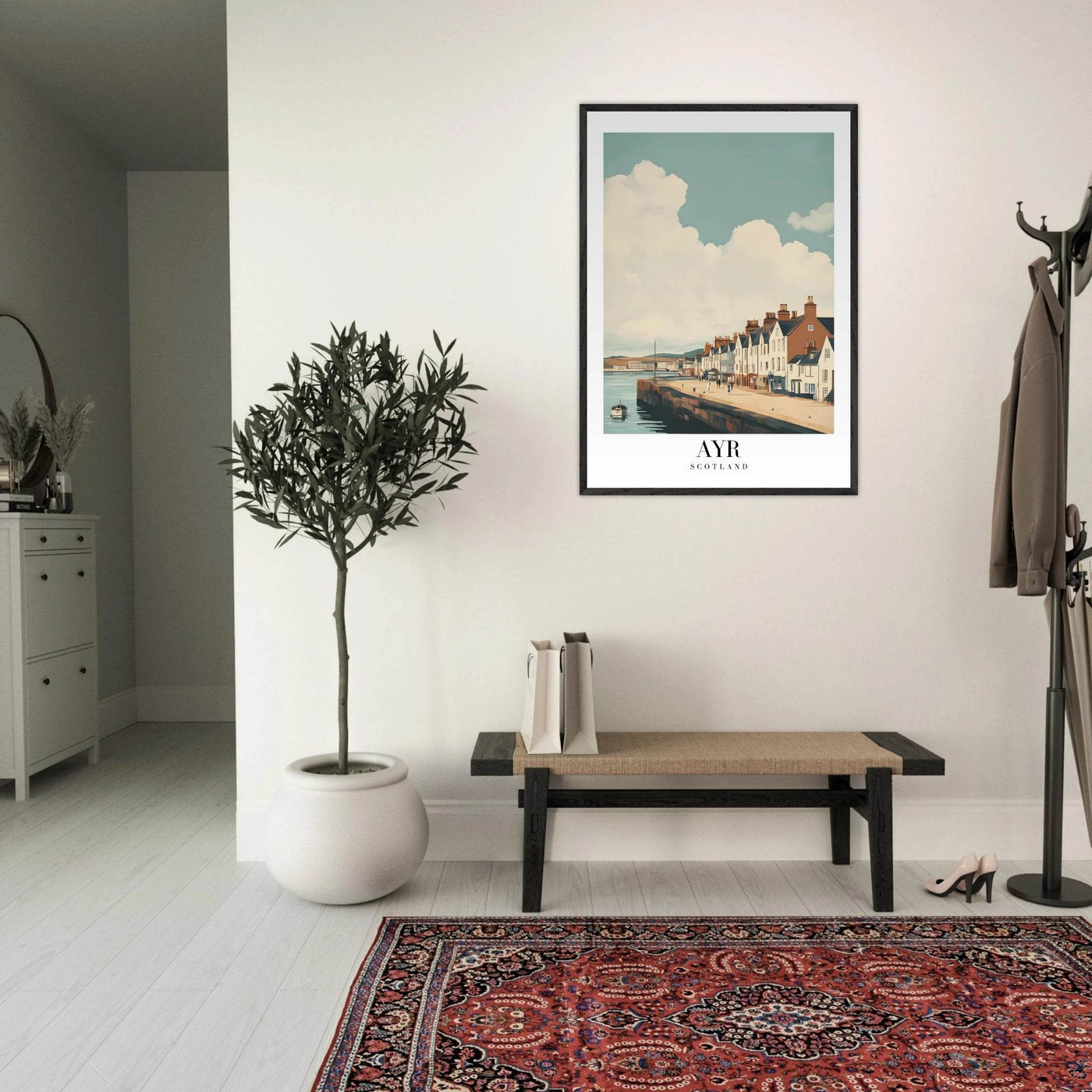 Ayr Scotland Framed Poster – Coastal Charm Wall Art with Custom Wooden Frame Options - Vibrantwalls