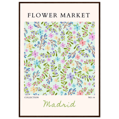 Flower Market Collection Framed Poster – Whimsical Floral & Berry Art Prints | Ready-to-Hang in Various Sizes - Vibrantwalls