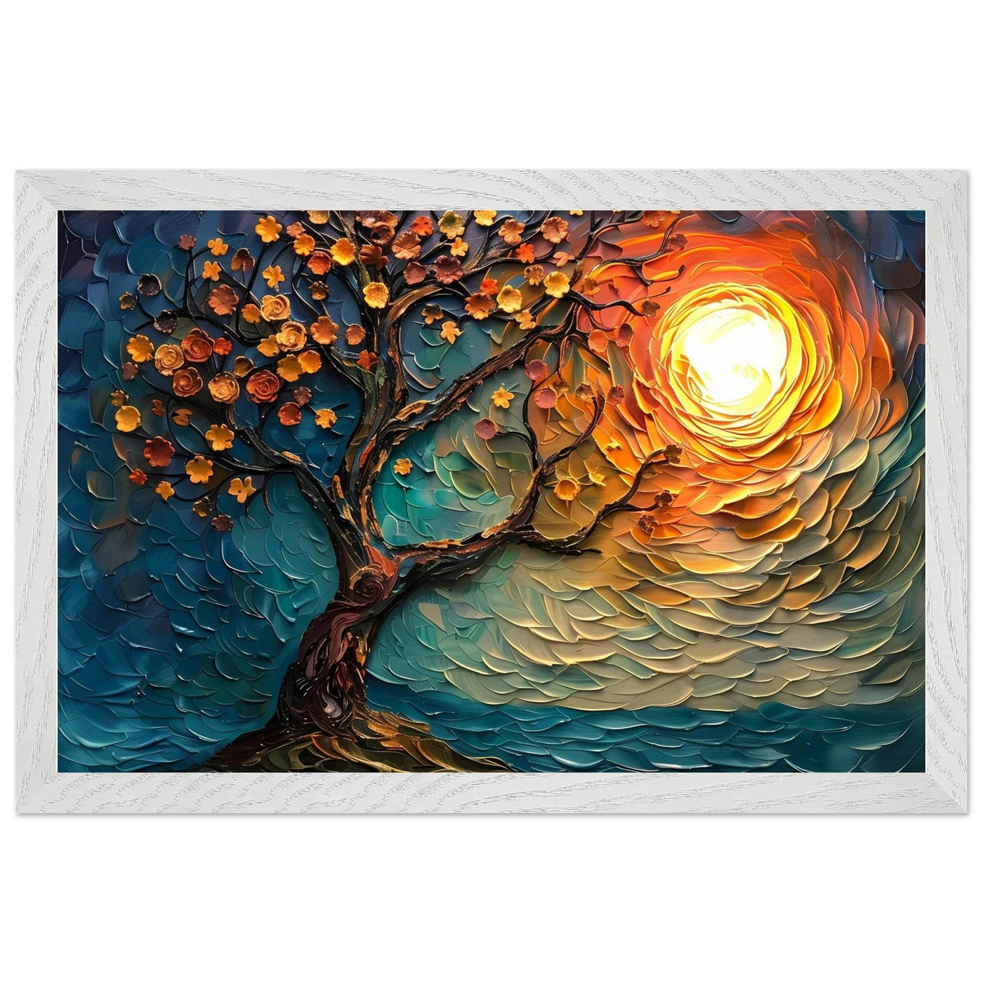 Tree of Life Textured Sunset Palette - Vibrantwalls