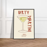 Dirty Martini Cocktail Poster Wall Art - Vibrantwalls