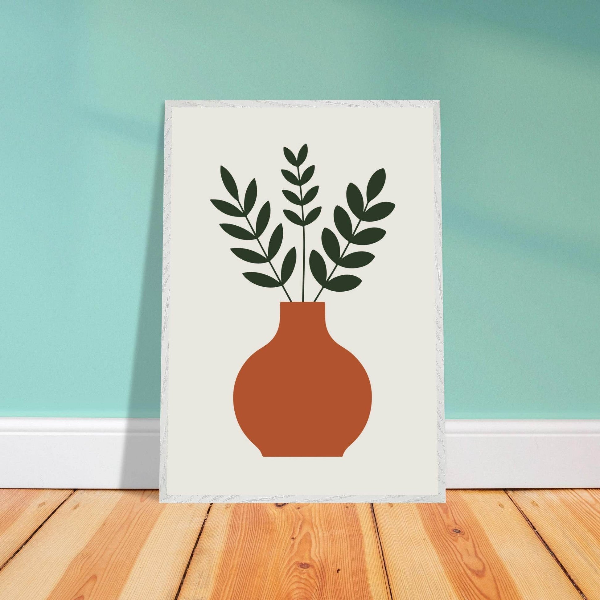 Terracotta Vase Greenery - Vibrantwalls