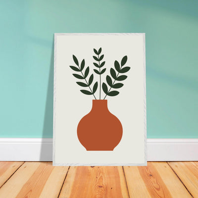 Terracotta Vase Greenery - Vibrantwalls