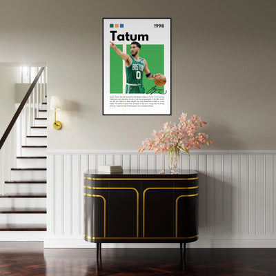 Jayson Tatum Boston Celtics Star Framed Poster Vibrantwalls