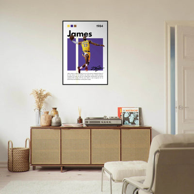 LeBron James Lakers Championship Vintage Art Print - Vibrantwalls
