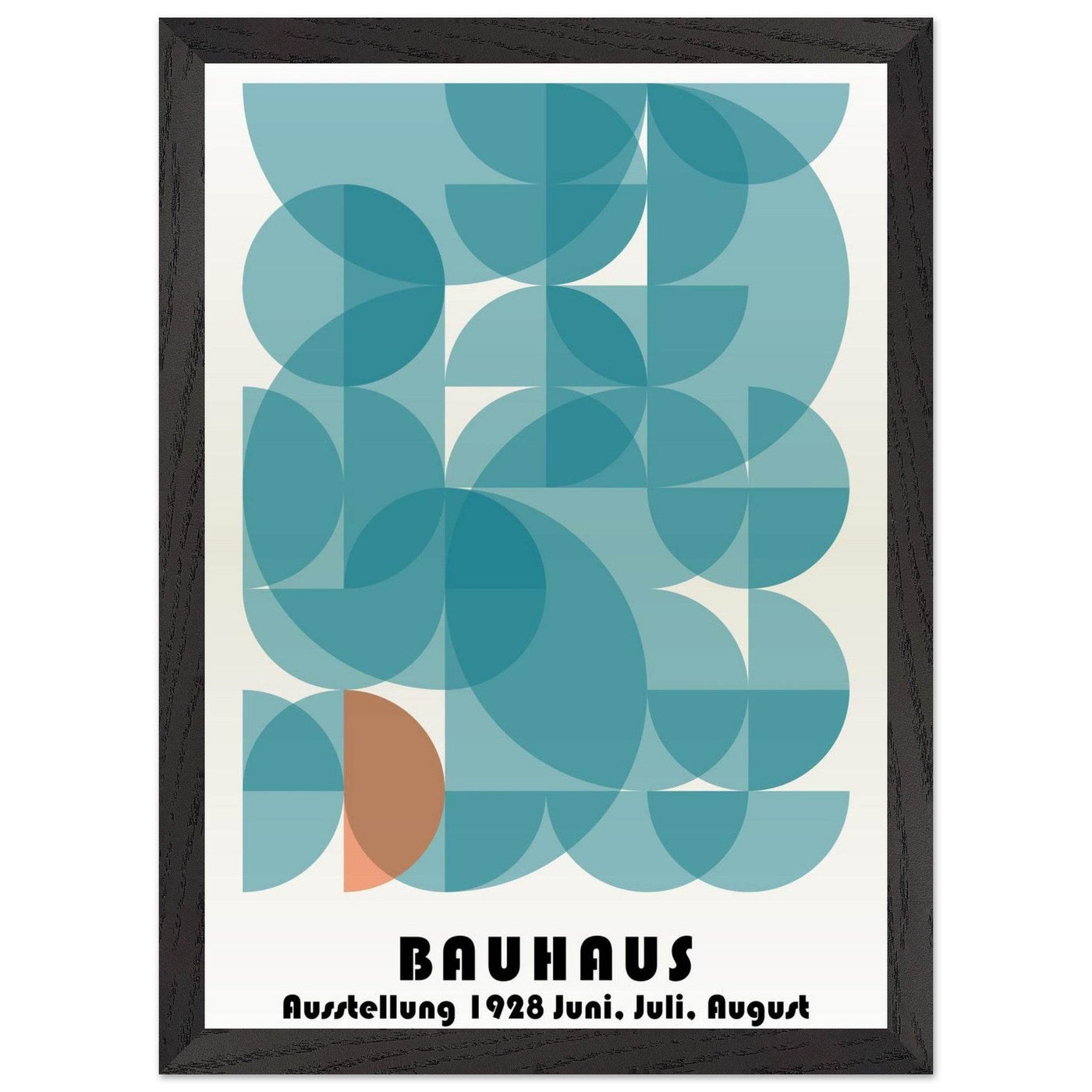 Bauhaus Geometric Art Decor in Teal & Orange – Stylish Modern Decor for Trendy Spaces - Vibrantwalls