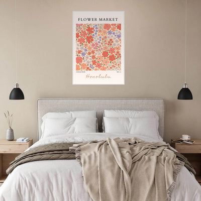 Flower Market Honolulu Framed Poster – Vibrant Floral Art Print | Ready-to-Hang Wall Decor - Vibrantwalls