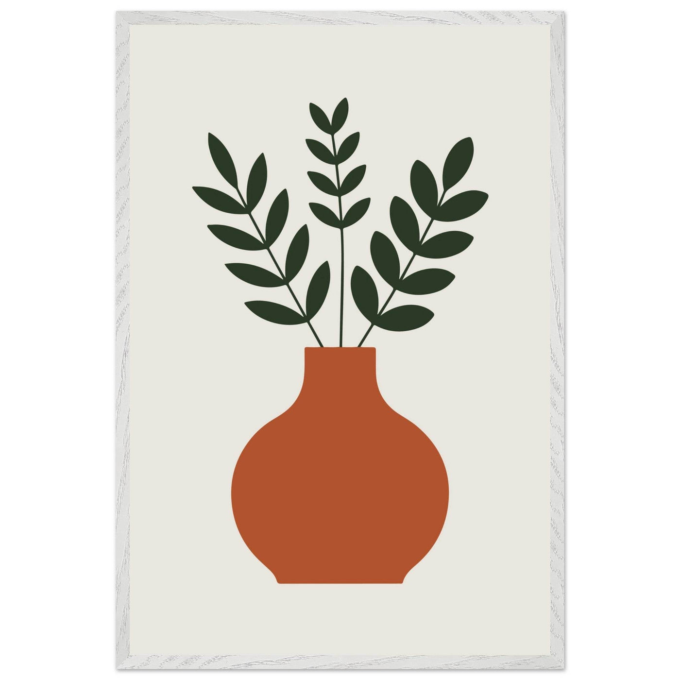 Terracotta Vase Greenery - Vibrantwalls