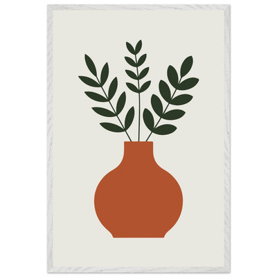 Terracotta Vase Greenery - Vibrantwalls