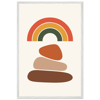 Desert Rainbow & Stone Stack - Vibrantwalls