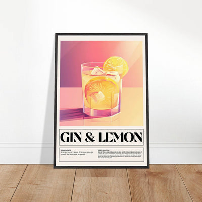 Gin & Lemon Print - Vibrantwalls