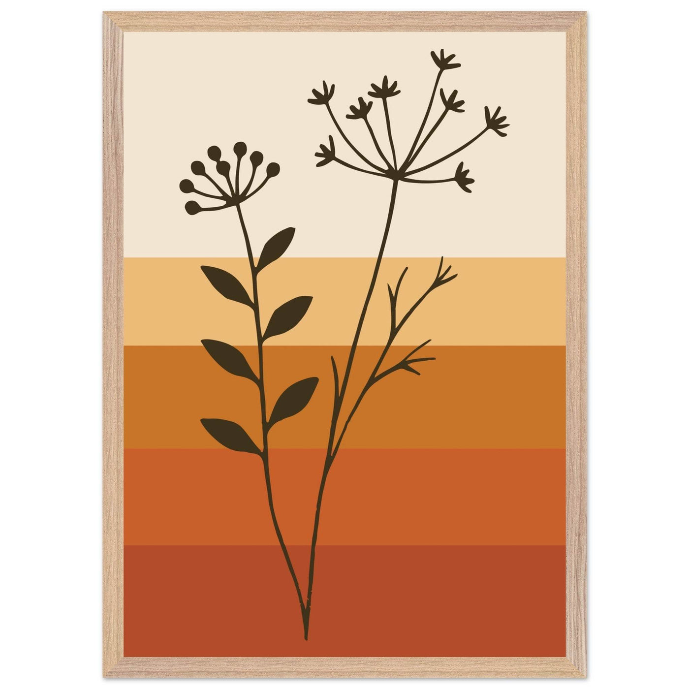 Abstract Floral Earth Tones - Vibrantwalls