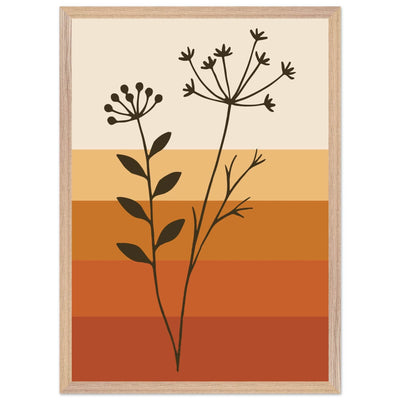 Abstract Floral Earth Tones - Vibrantwalls