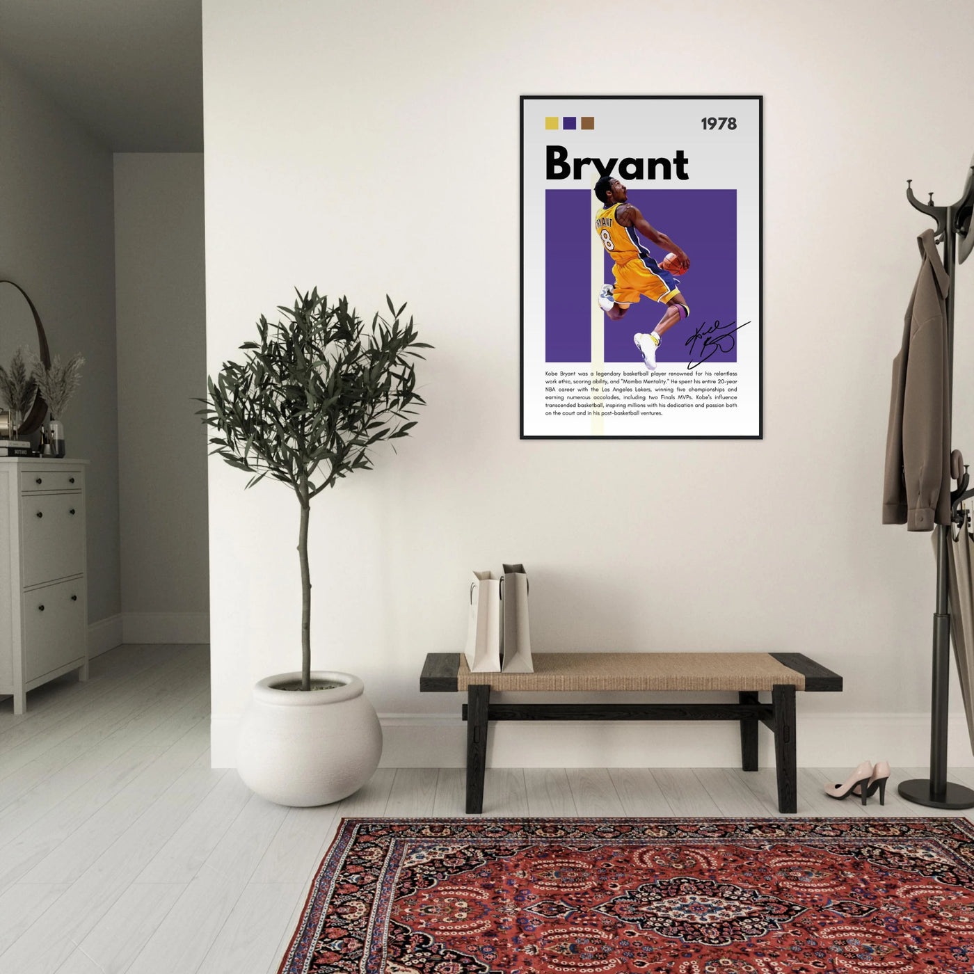 Kobe Bryant Black Mamba Lakers Vintage Poster Vibrantwalls