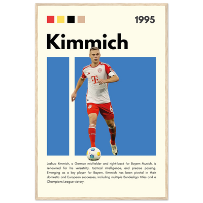 Joshua Kimmich Bayern Munich Framed Football Poster 60x90 cm 24x36″ Wood frame Vibrantwalls