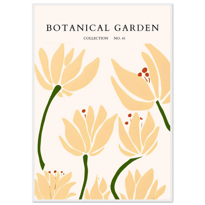 Botanical Garden Framed Art Print – Minimalist Floral Design & Nature-Inspired Posters | Ready-to-Hang - Vibrantwalls