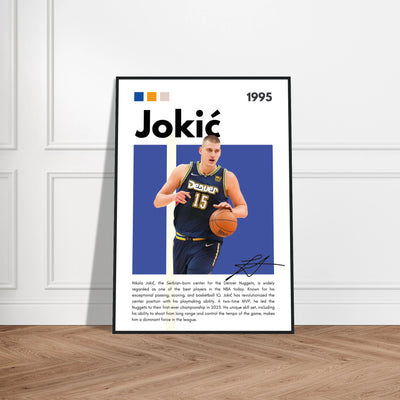 Nikola Jokic Joker Nuggets Minimalist Art Print Vibrantwalls
