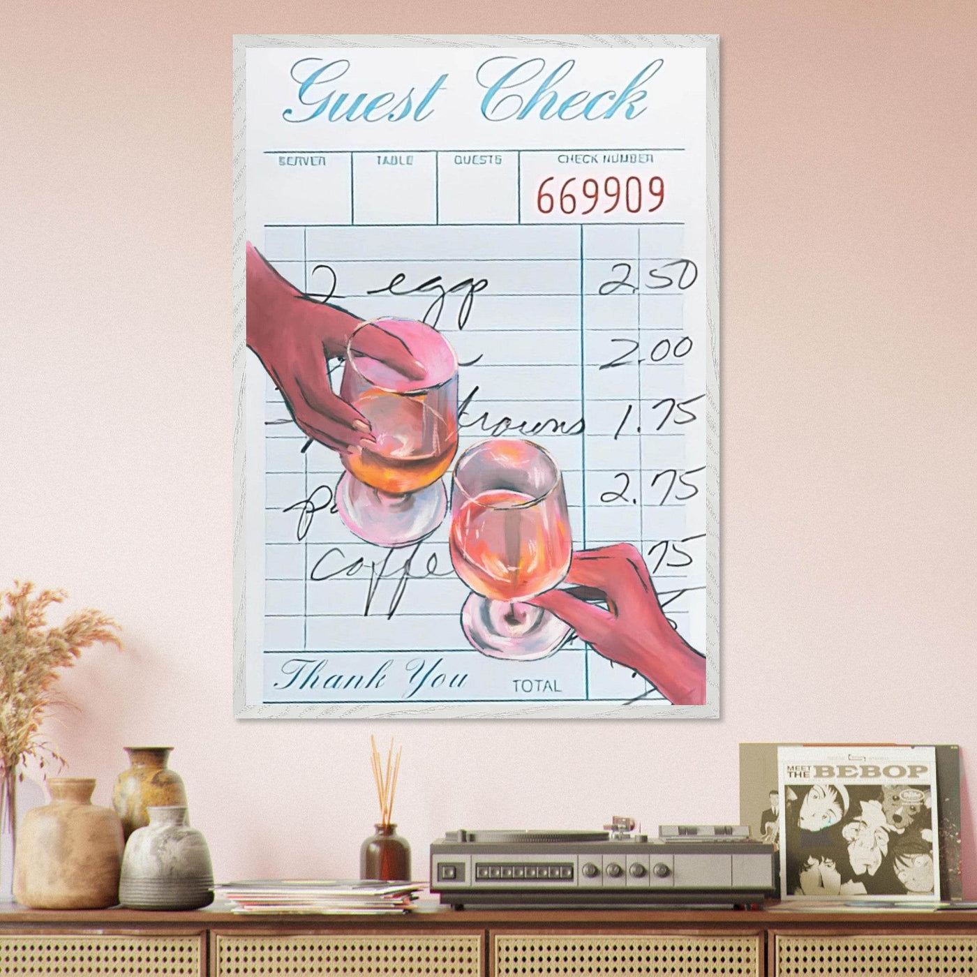 Retro Bar Tab Drink - Vibrantwalls