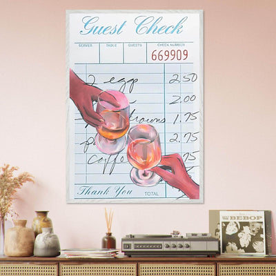 Retro Bar Tab Drink - Vibrantwalls