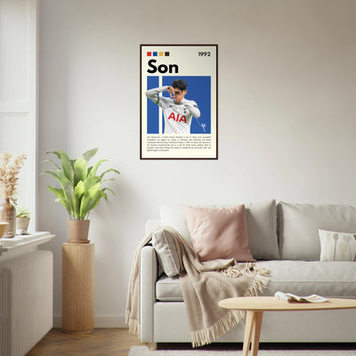 Son Heung-min Tottenham Hotspur Framed Football Poster Vibrantwalls