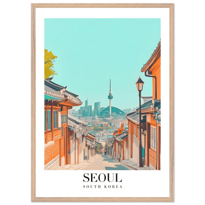 Seoul South Korea Framed Poster – Modern Cityscape & Traditional Charm Wall Art - Vibrantwalls