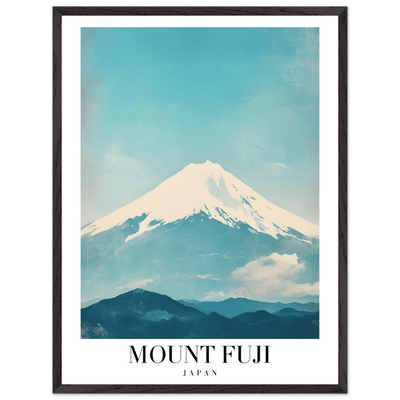 Mount Fuji Japan Framed Poster – Serene Vintage Travel Wall Art with Wooden Frame - Vibrantwalls