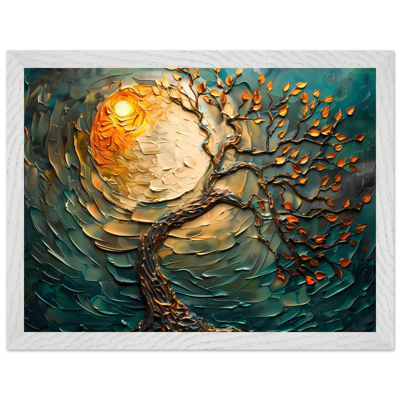 Golden Sunset Emerald Tree of Life Jewelry - Vibrantwalls