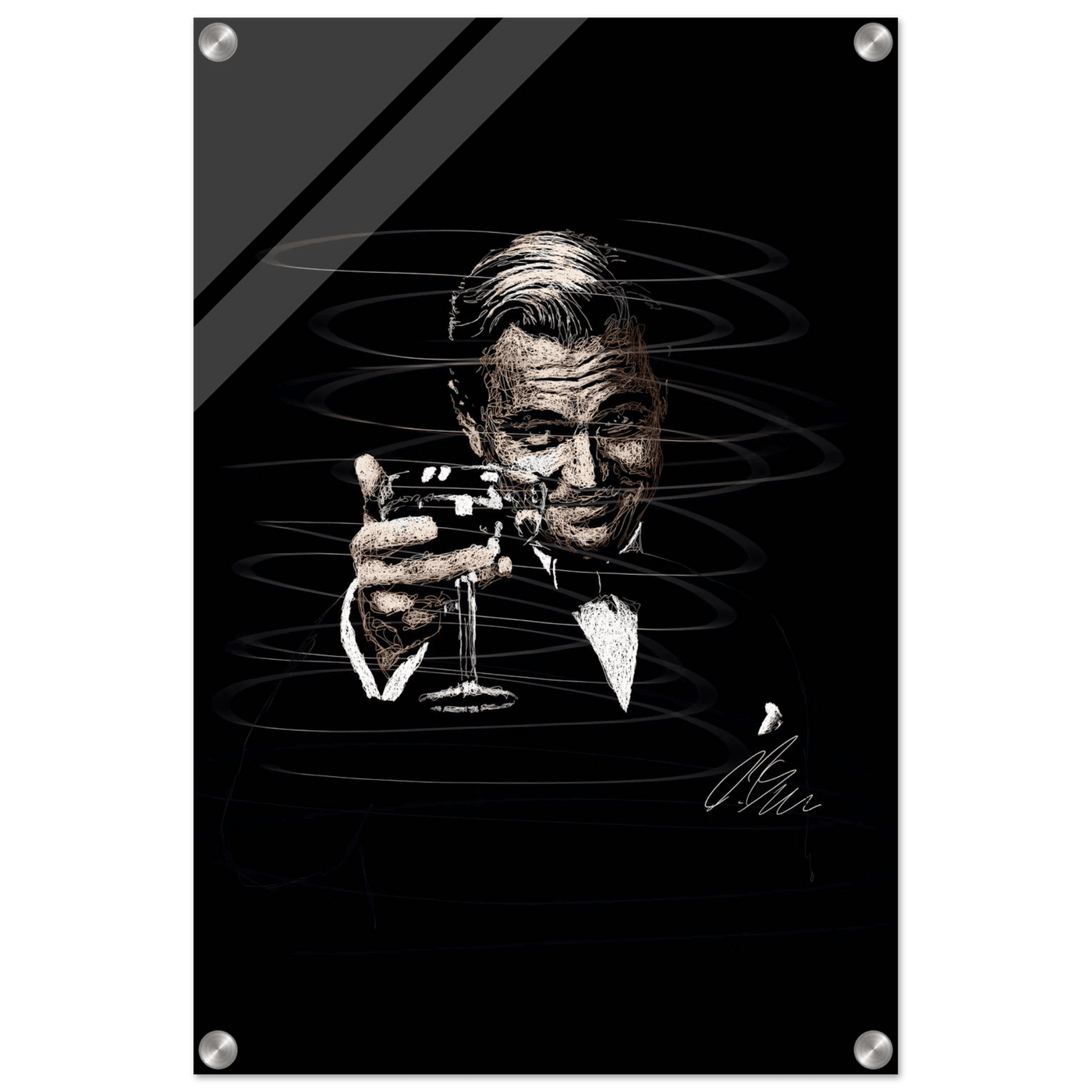 Gatsby Toast Acrylic Print – Iconic Sketch Art, Vibrant & Durable Wall Decor in Various Sizes - Vibrantwalls