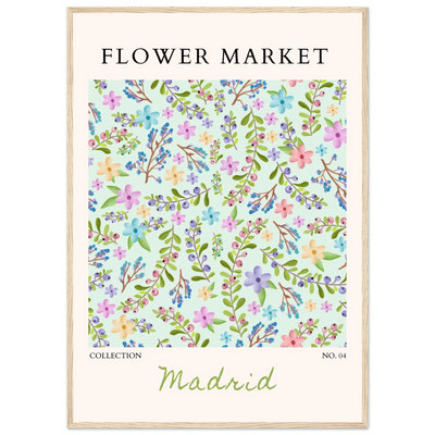Flower Market Collection Framed Poster – Whimsical Floral & Berry Art Prints | Ready-to-Hang in Various Sizes - Vibrantwalls