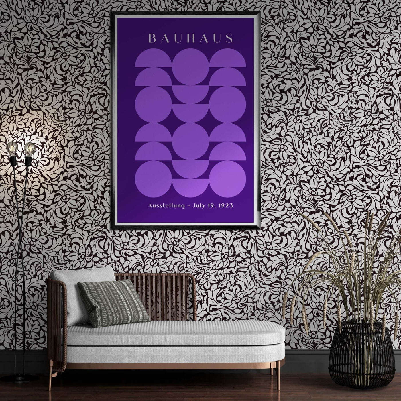 Bauhau 1923 Purple Geometric - Vibrantwalls
