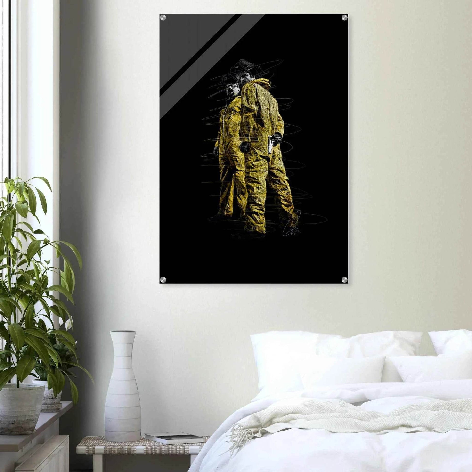 Breaking Bad Hazmat Suit Acrylic Print – Iconic Pop Art, Vibrant & Durable Wall Decor - Vibrantwalls