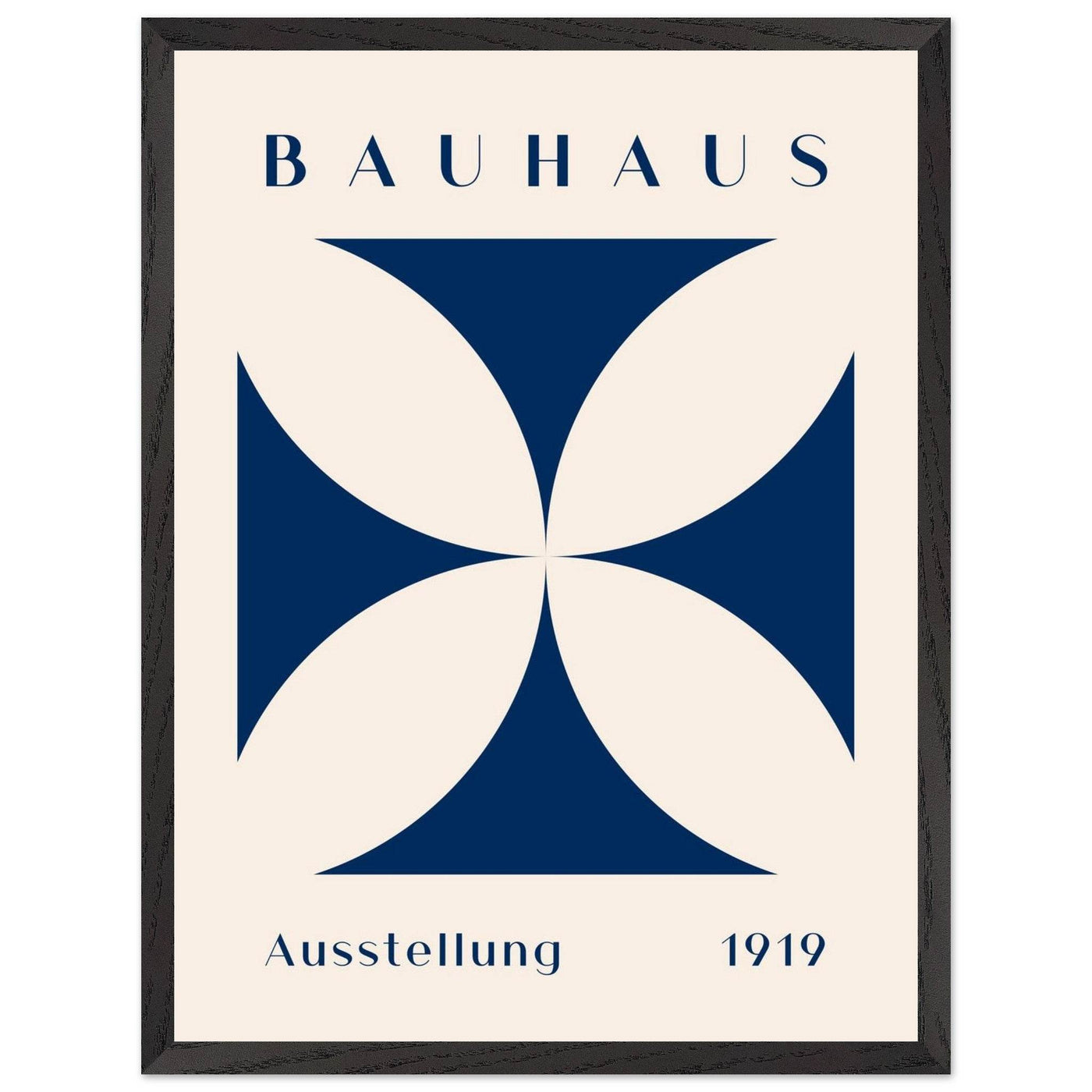 Bauhaus Exhibition 1919 - Navy Cream - Vibrantwalls