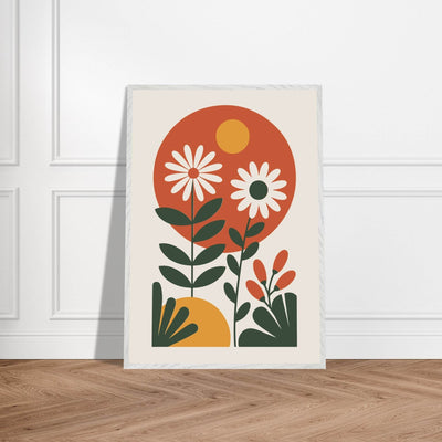 Abstract Floral Mid-Century - Vibrantwalls