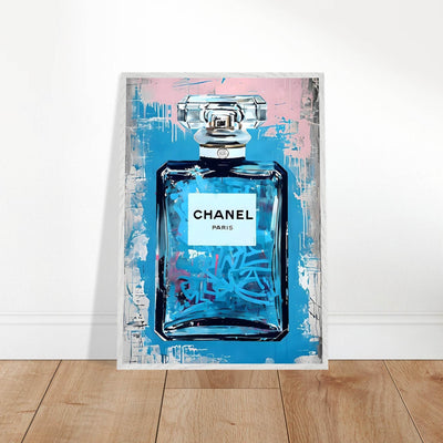 Abstract Chanel No. 5 Art Print in Mounted Frame - Iconic Glamour for Modern Decor - Vibrantwalls