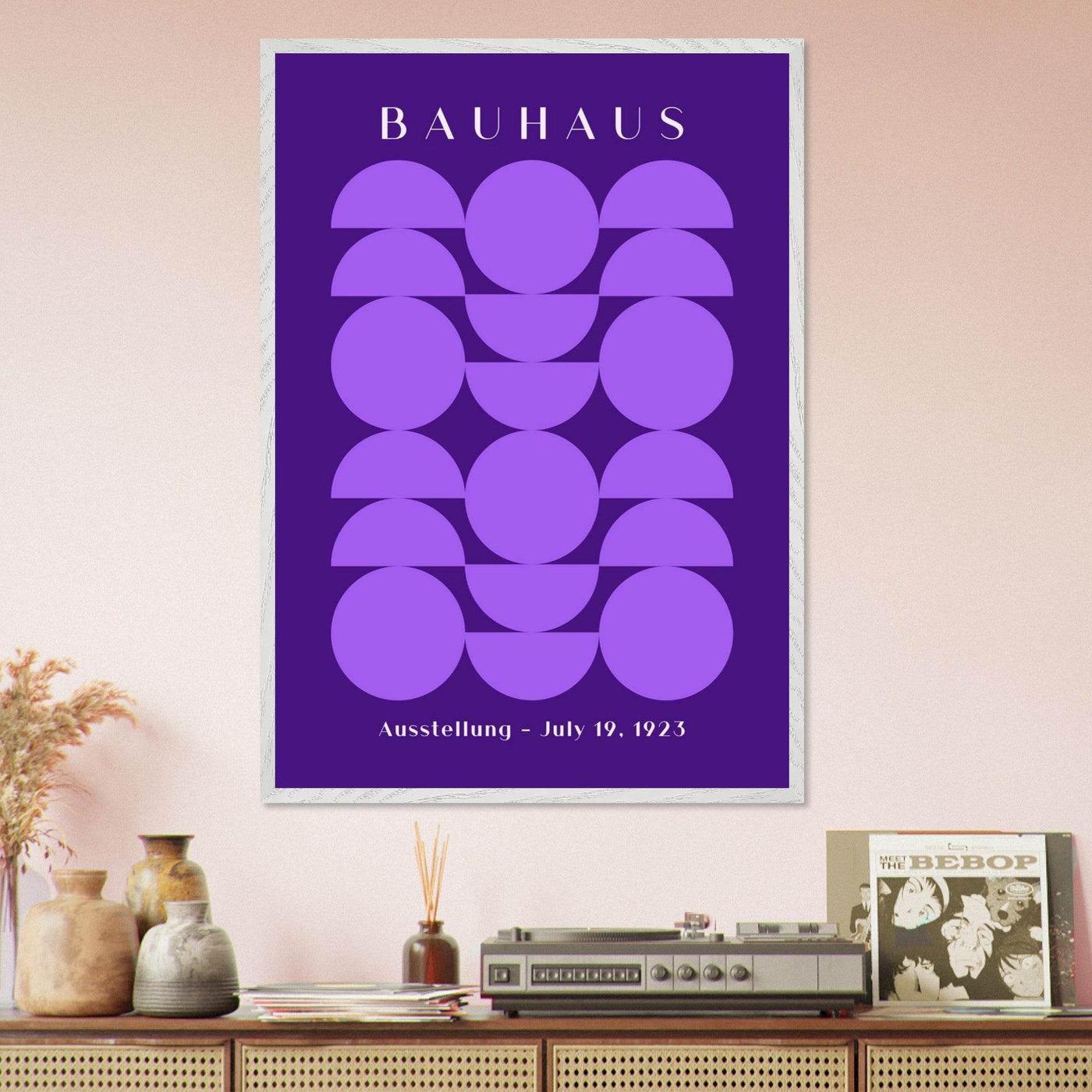 Bauhau 1923 Purple Geometric - Vibrantwalls