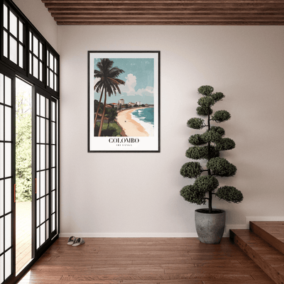 Colombo Sri Lanka Framed Poster – Vintage Coastal Art with Wooden Frame in Multiple Sizes & Finishes - Vibrantwalls