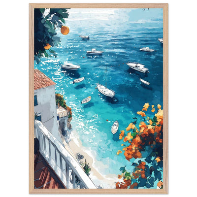 Vintage Italian Coastal View - Vibrantwalls