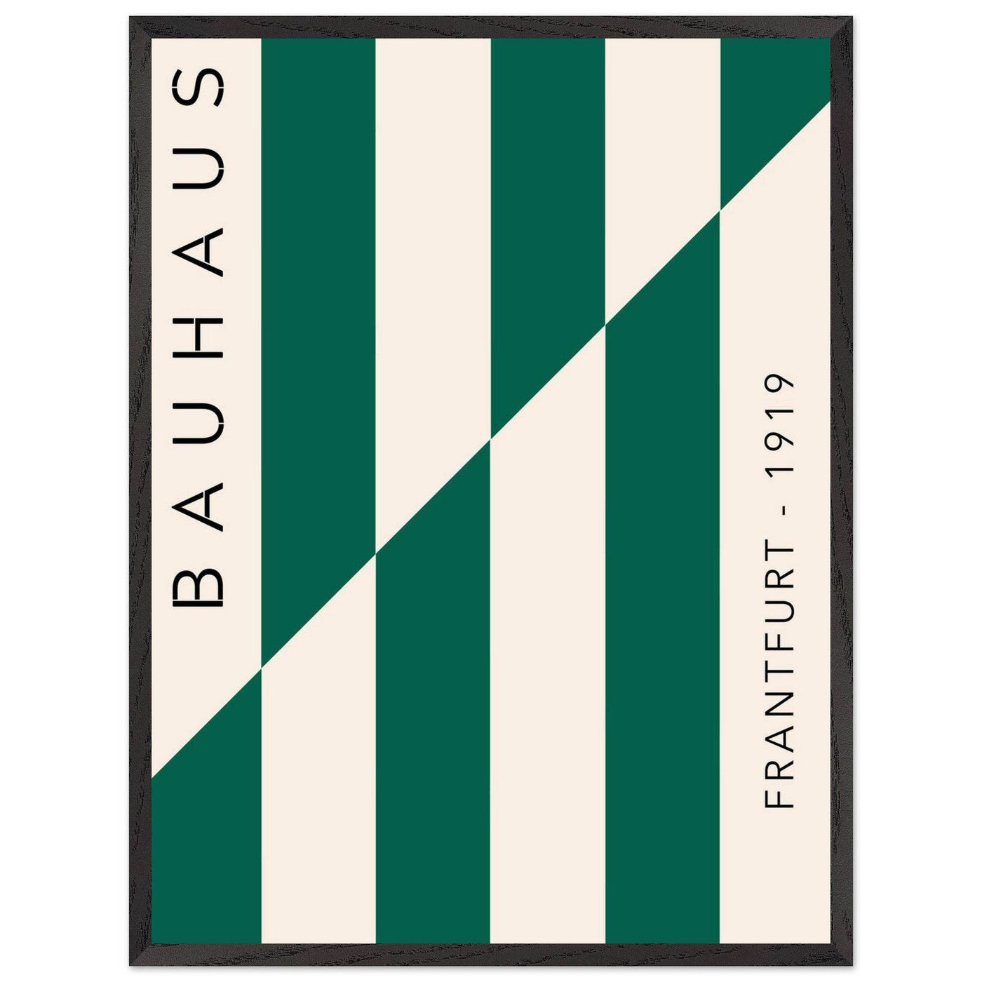 Bauhaus Emerald Green & Cream Modern - Vibrantwalls
