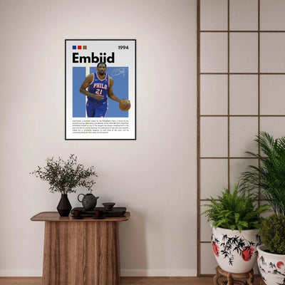 Joel Embiid The Process 76ers Framed Poster Vibrantwalls