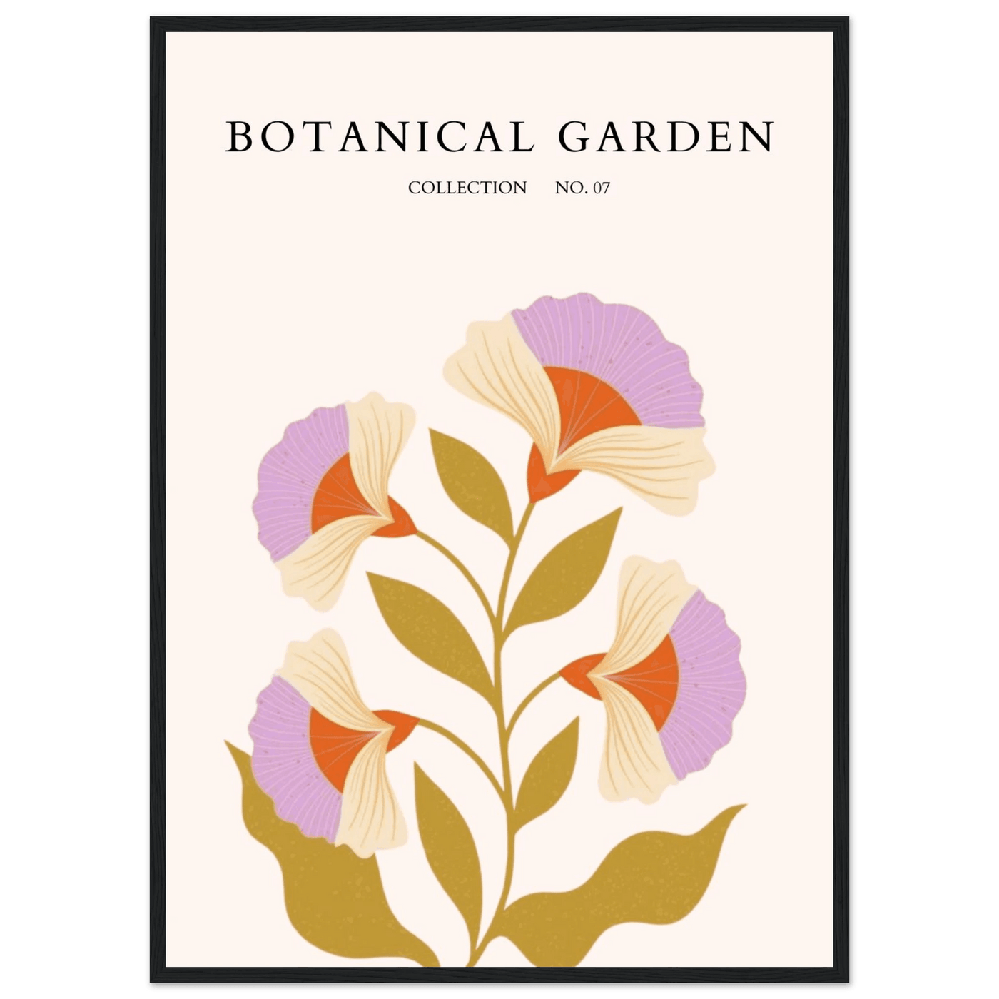 Botanical Garden Framed Poster – Whimsical Floral Art Prints in Soft Hues | Ready-to-Hang Wall Decor - Vibrantwalls
