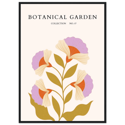 Botanical Garden Framed Poster – Whimsical Floral Art Prints in Soft Hues | Ready-to-Hang Wall Decor - Vibrantwalls