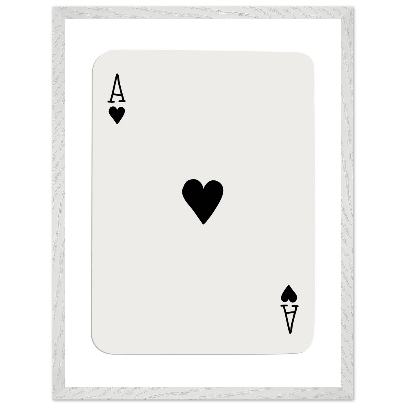 Ace of Hearts Poker Card Print - Elegant Framed Wall Art, Eco-Friendly Wood Frame & Multiple Sizes - Vibrantwalls