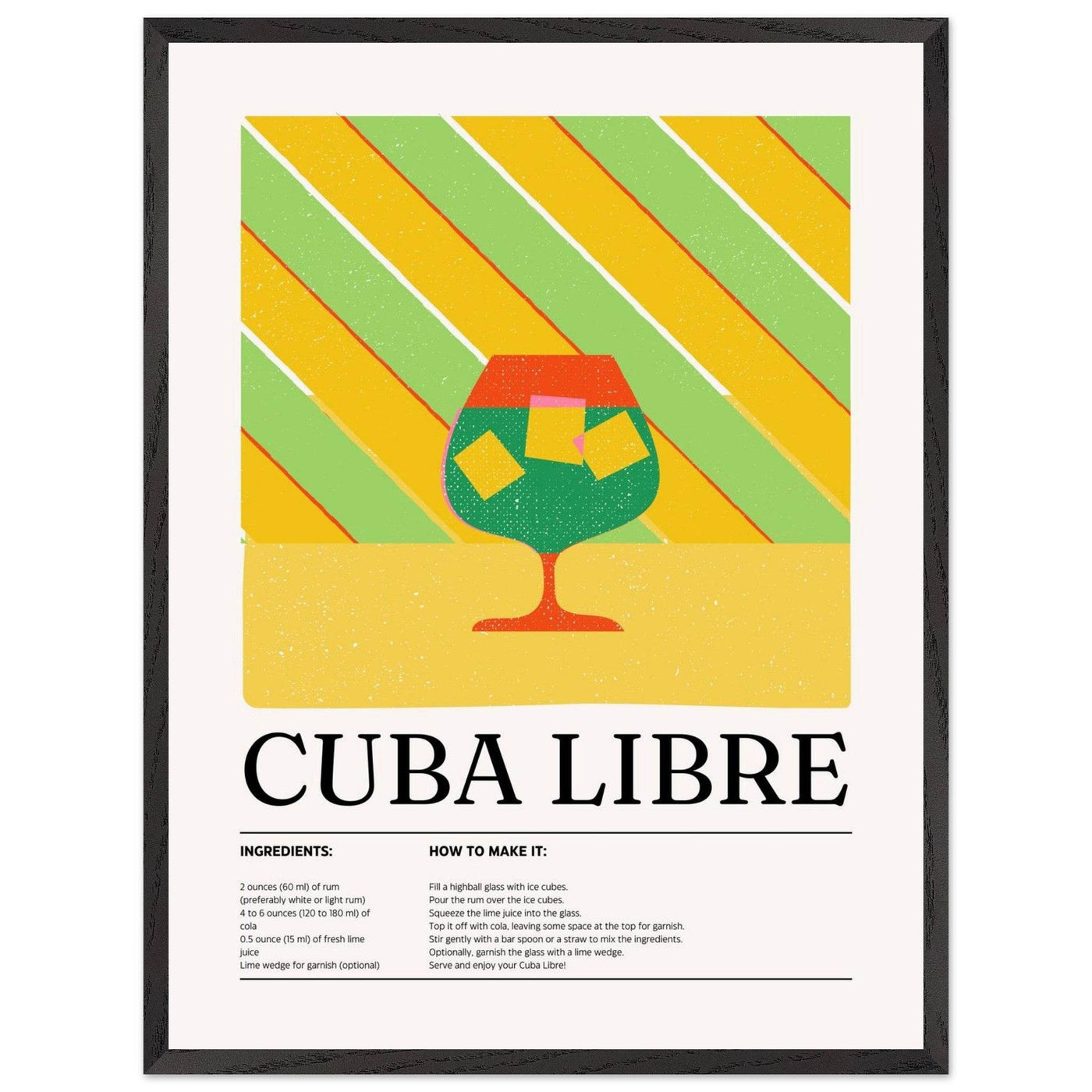 Cuba Libre Cocktail Recipe - Vibrantwalls