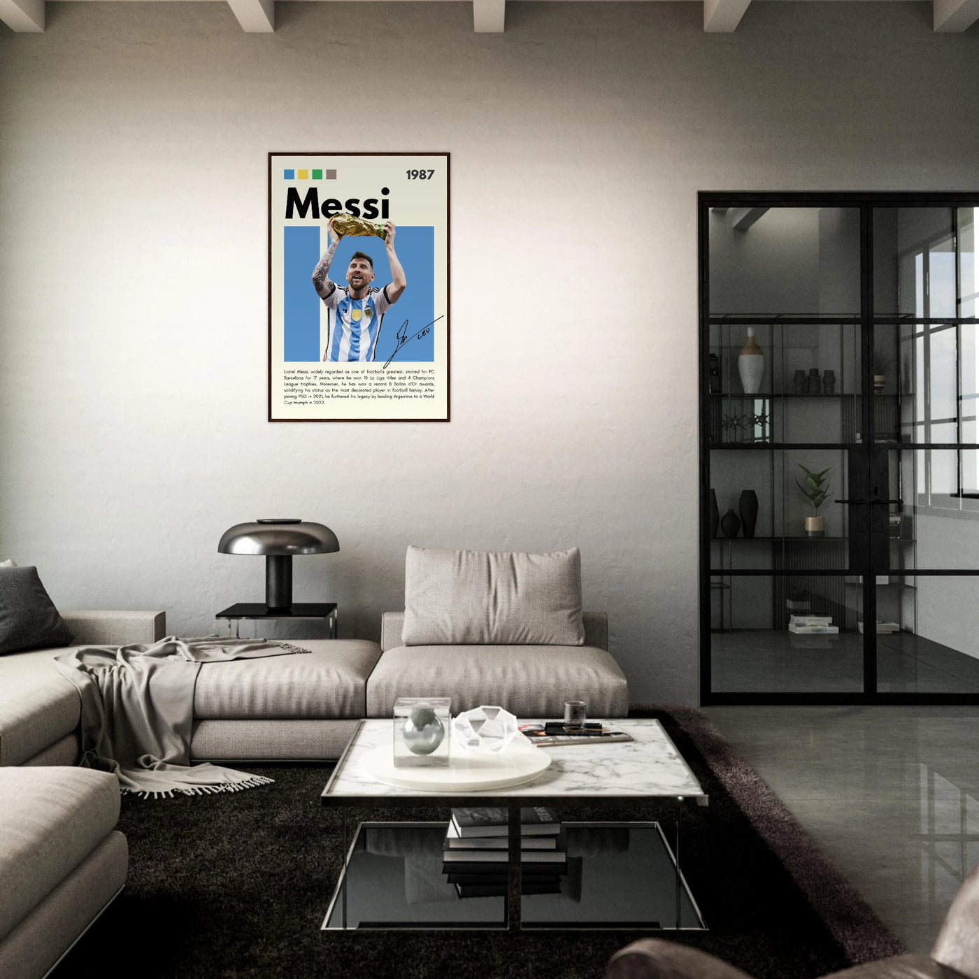 Lionel Messi World Cup Champion Framed Poster Vibrantwalls