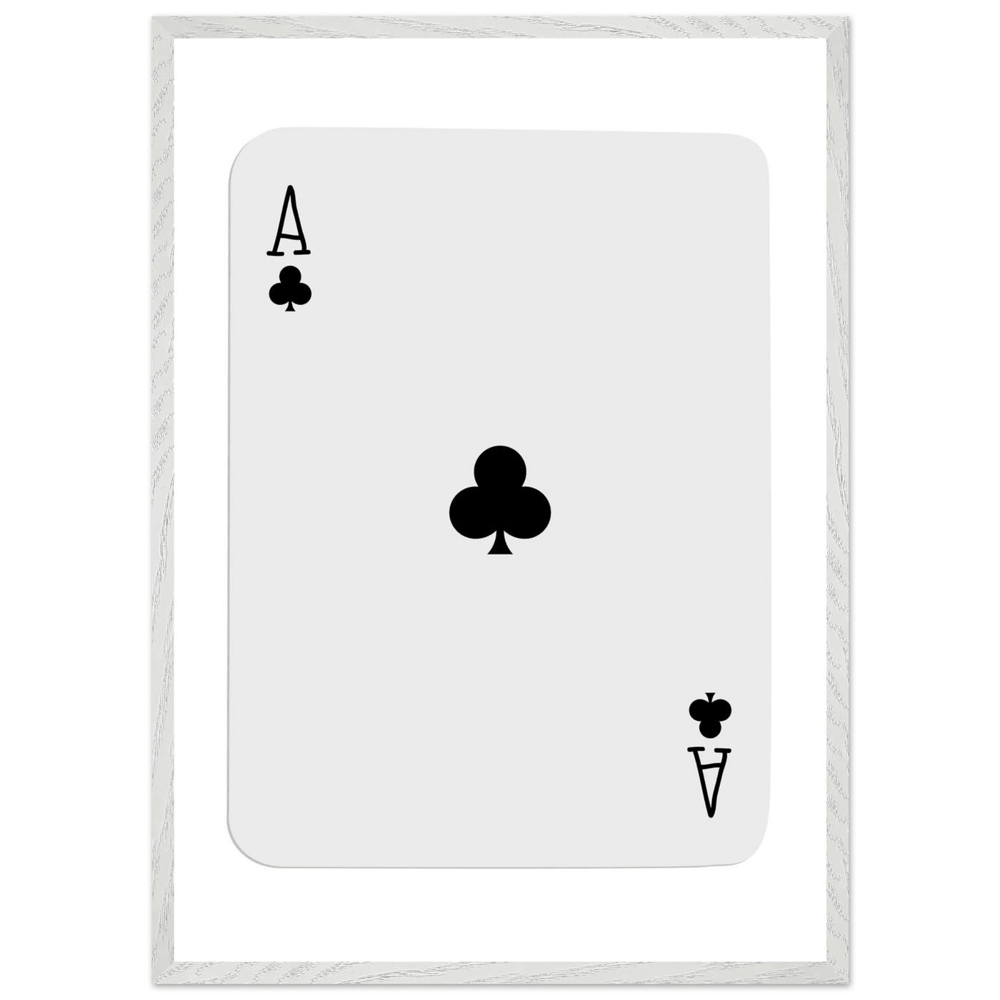 Ace of Clubs Poker Card Print - Elegant Framed Wall Art, Eco-Friendly Wood Frame & Multiple Sizes - Vibrantwalls